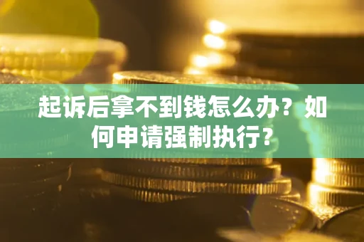 北京起诉后拿不到钱怎么办？如何申请强制执行？
