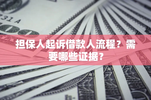 北京担保人起诉借款人流程?需要哪些证据? 北京担保人起诉借款人流程?需要哪些证据?